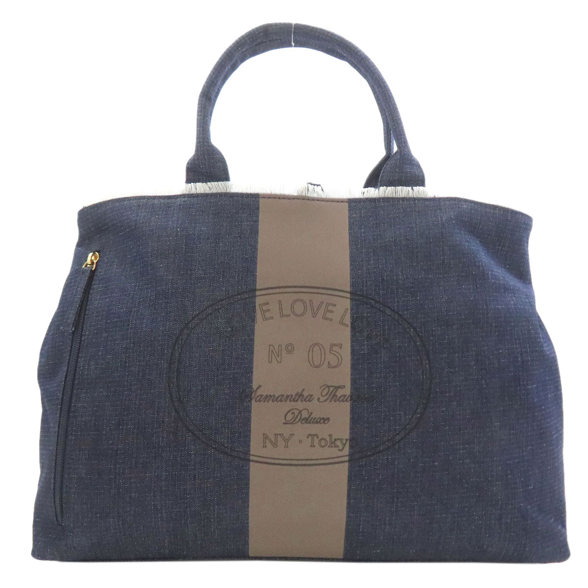 Samantha Thavasa logo Tote Bag Denim Ladies [Used]