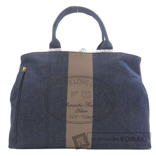 Samantha Thavasa logo Tote Bag Denim Ladies [Used]