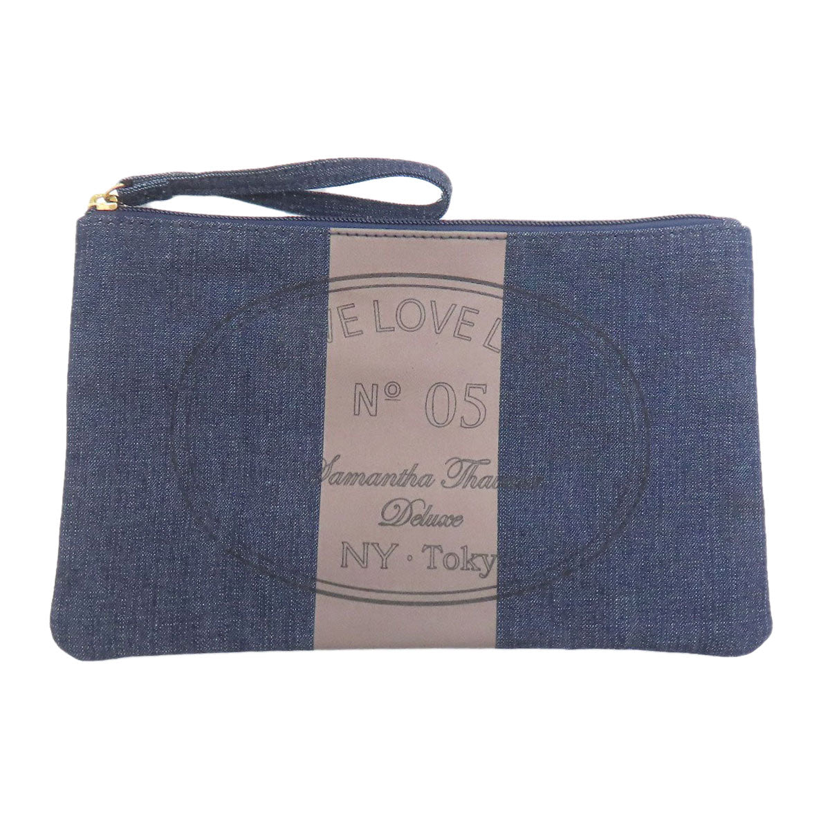 Samantha Thavasa logo Tote Bag Denim Ladies [Used]