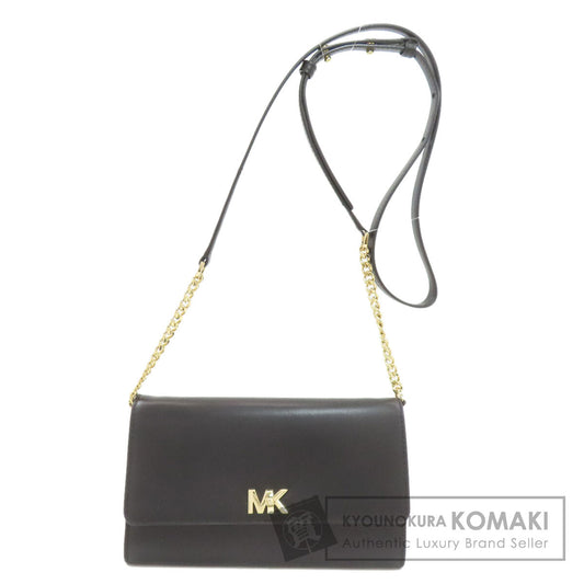 Michael Kors Shoulder wallet with MK logo Long wallet (with coin pocket) Leather Ladies [Used]