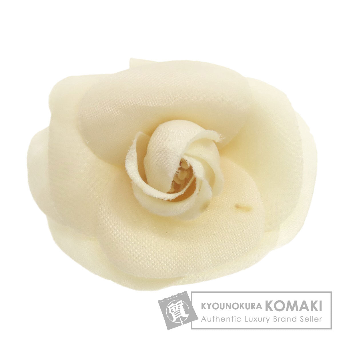 CHANEL Camellia Corsage Brooch cloth Ladies [Used]