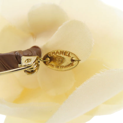 CHANEL Camellia Corsage Brooch cloth Ladies [Used]