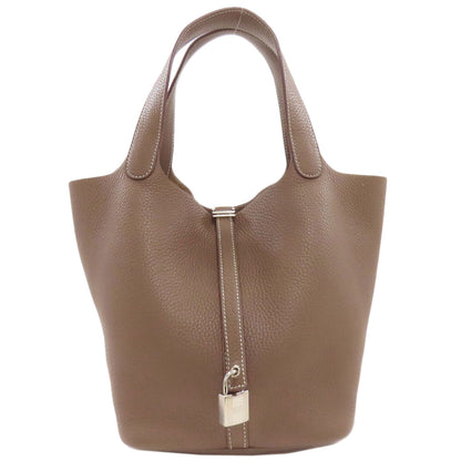 HERMES Picotin Lock MM Etoupe SilverHardware Handbag Taurillon Clemence Ladies [Used]