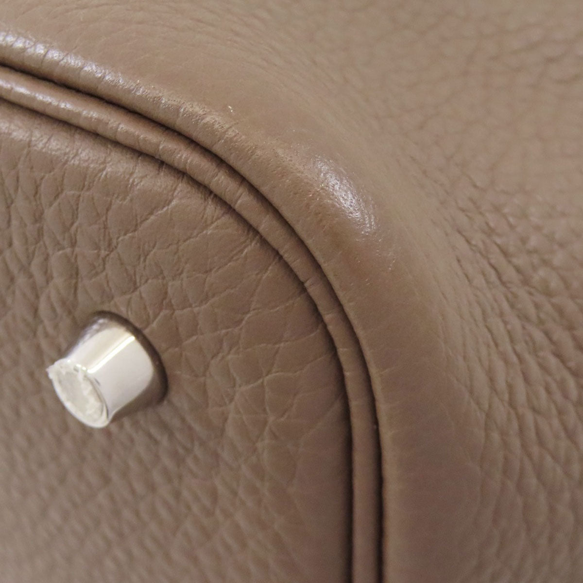 HERMES Picotin Lock MM Etoupe SilverHardware Handbag Taurillon Clemence Ladies [Used]