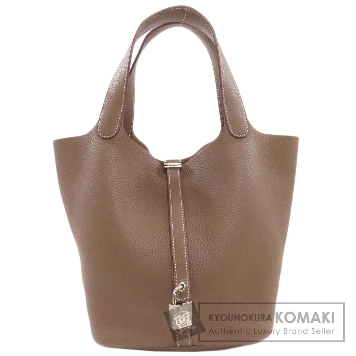 HERMES Picotin Lock MM Etoupe SilverHardware Handbag Taurillon Clemence Ladies [Used]