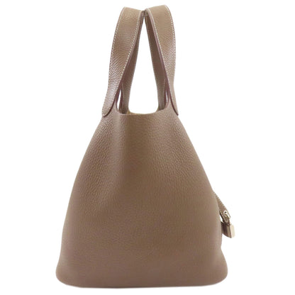 HERMES Picotin Lock MM Etoupe SilverHardware Handbag Taurillon Clemence Ladies [Used]