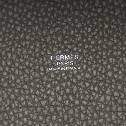 HERMES Picotin Lock MM Etoupe SilverHardware Handbag Taurillon Clemence Ladies [Used]