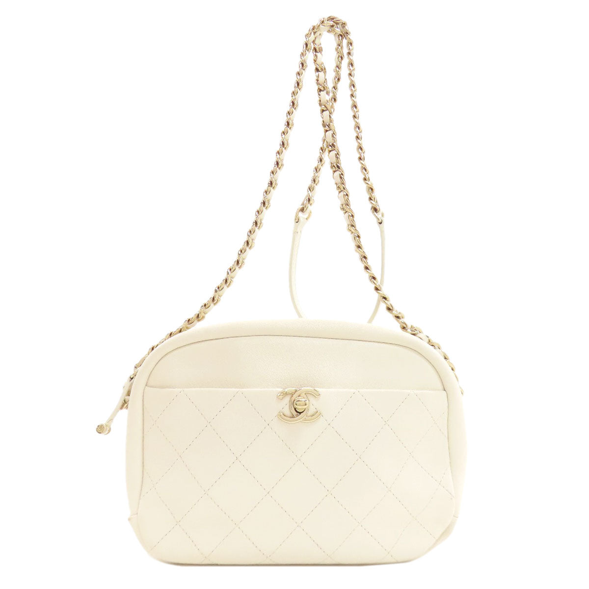 CHANEL Matelasse COCO Mark GoldHardware Shoulder Bag Calf Ladies [Used]