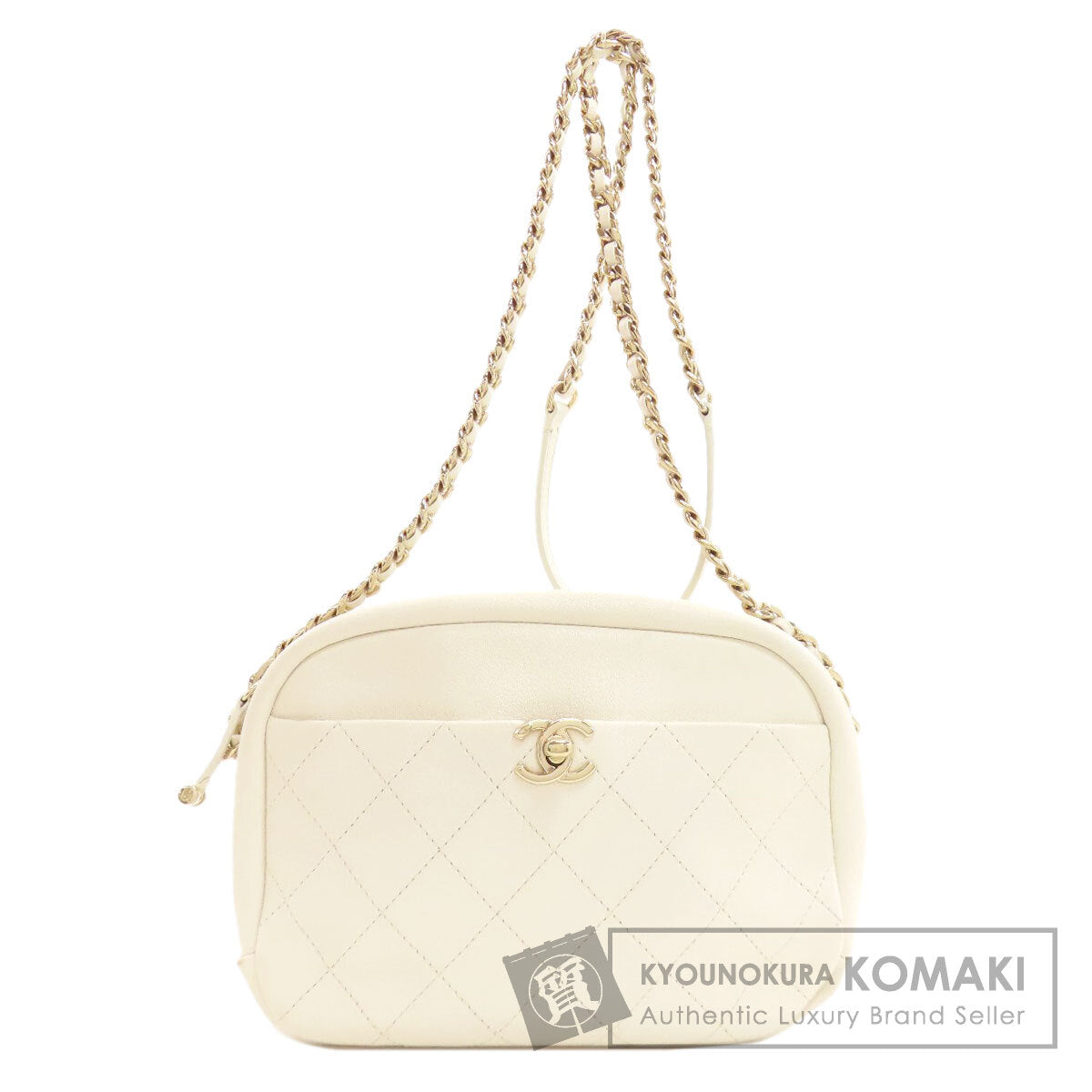 CHANEL Matelasse COCO Mark GoldHardware Shoulder Bag Calf Ladies [Used]