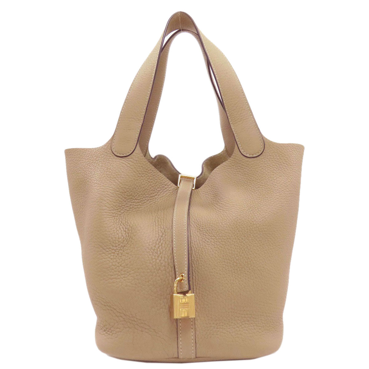 HERMES Picotin Lock MM Trench GoldHardware Handbag Taurillon Clemence Ladies [Used]