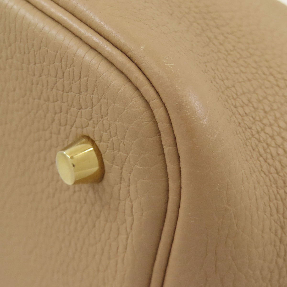 HERMES Picotin Lock MM Trench GoldHardware Handbag Taurillon Clemence Ladies [Used]