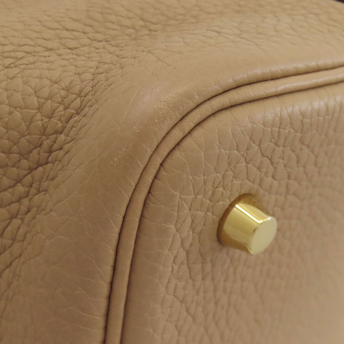 HERMES Picotin Lock MM Trench GoldHardware Handbag Taurillon Clemence Ladies [Used]