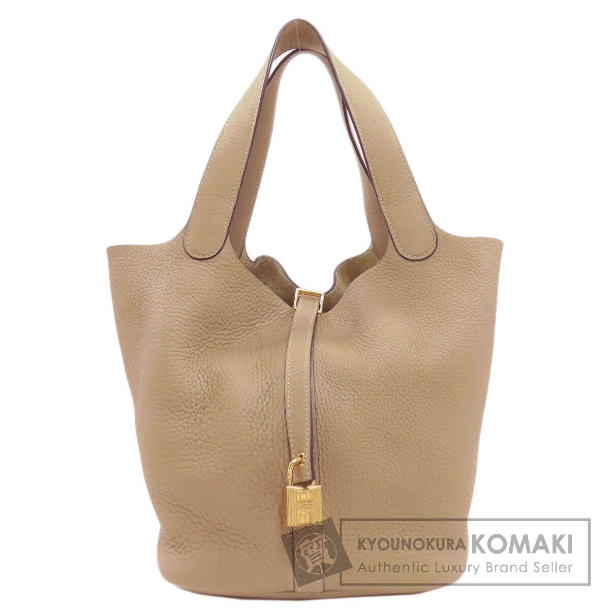HERMES Picotin Lock MM Trench GoldHardware Handbag Taurillon Clemence Ladies [Used]