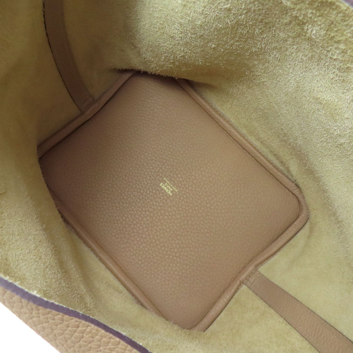 HERMES Picotin Lock MM Trench GoldHardware Handbag Taurillon Clemence Ladies [Used]