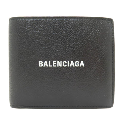 BALENCIAGA 594315 logo Bifold Wallet with Coin Pocket Leather mens [Used]