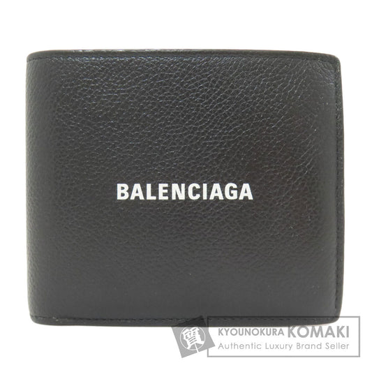 BALENCIAGA 594315 logo Bifold Wallet with Coin Pocket Leather mens [Used]