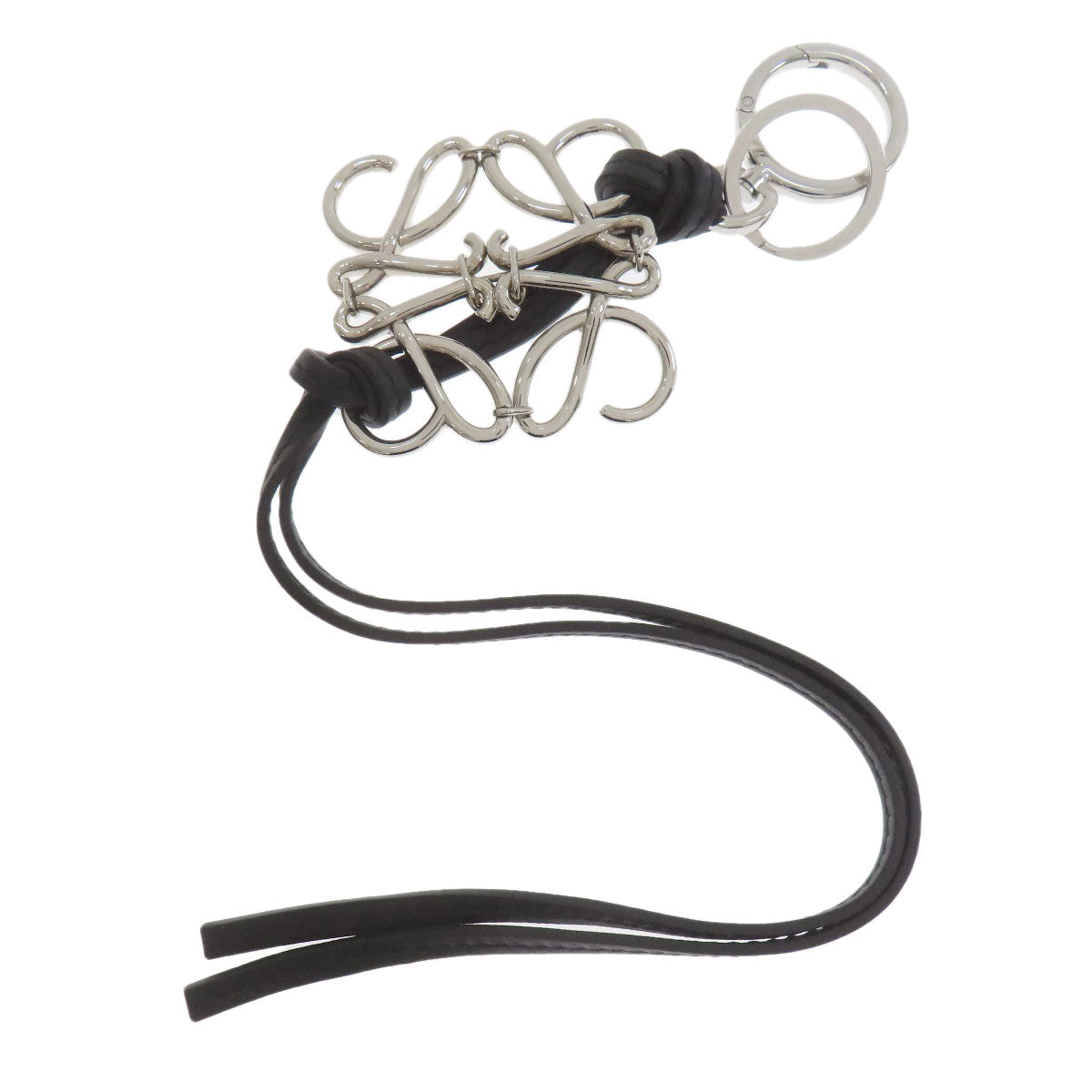 LOEWE Anagram charm key ring Leather MetalLadies [Used]