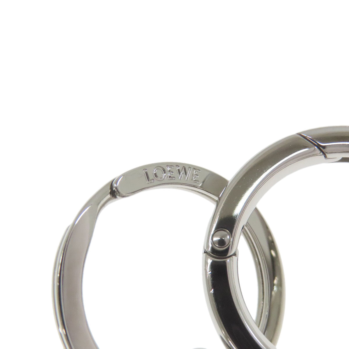 LOEWE Anagram charm key ring Leather MetalLadies [Used]