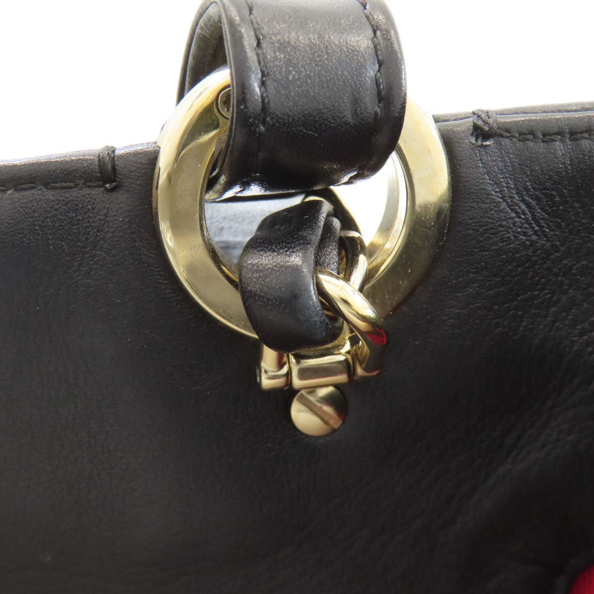 CHANEL COCO Mark GoldHardware 2WAY Handbag Calf Ladies [Used]