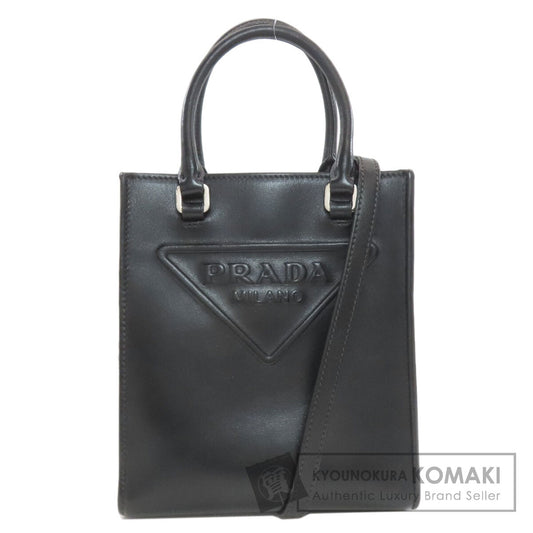 PRADA 1BA333 Embossed logo 2WAY Handbag Soft Calfskin Ladies [Used]