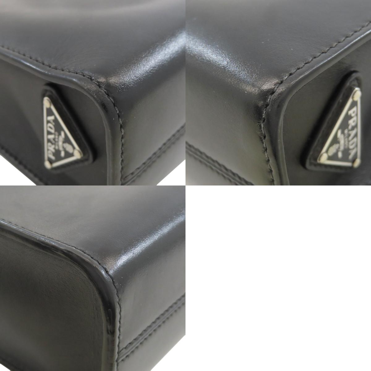 PRADA 1BA333 Embossed logo 2WAY Handbag Soft Calfskin Ladies [Used]