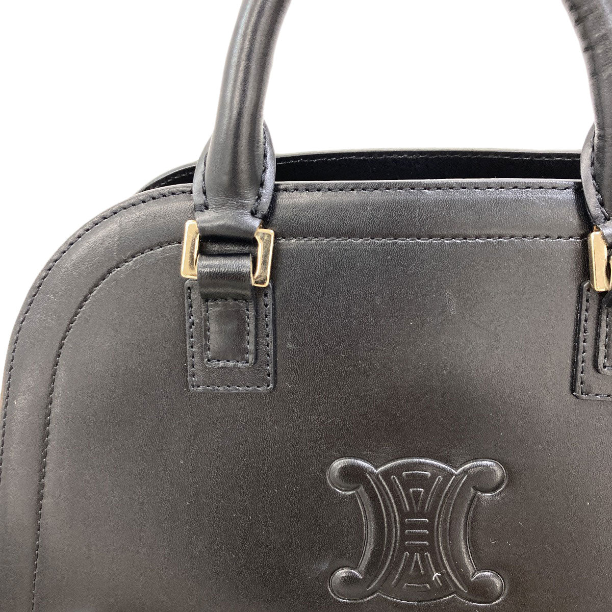 CELINE Triomphe Handbag Leather Ladies [Used]