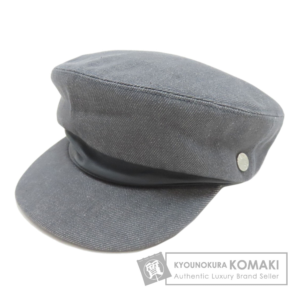 HERMES Tick Newsboy hat Cotton Ladies [Used]