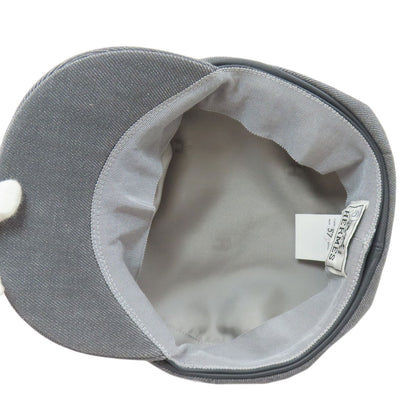 HERMES Tick Newsboy hat Cotton Ladies [Used]
