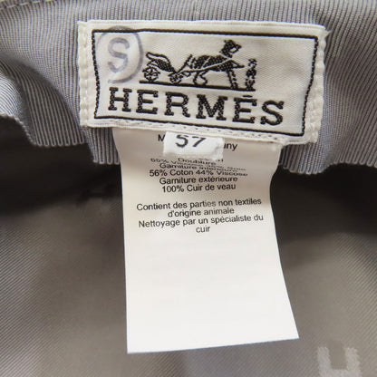 HERMES Tick Newsboy hat Cotton Ladies [Used]