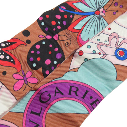 BVLGARI Scarf Scarf Ring 2-piece set Scarf Silk Ladies [Used]