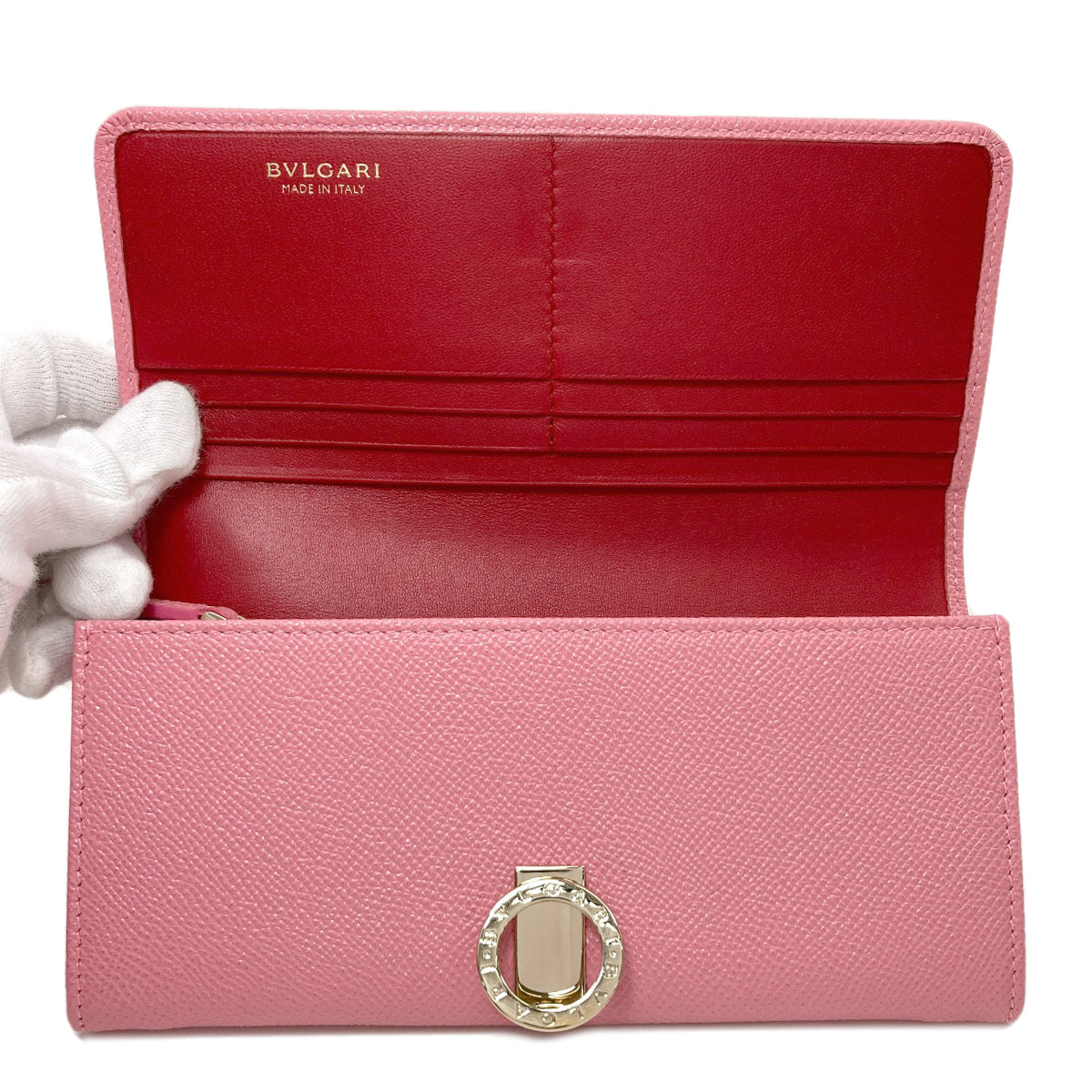 BVLGARI BVLGARI BVLGARI Long wallet (with coin pocket) Leather Ladies [Used]