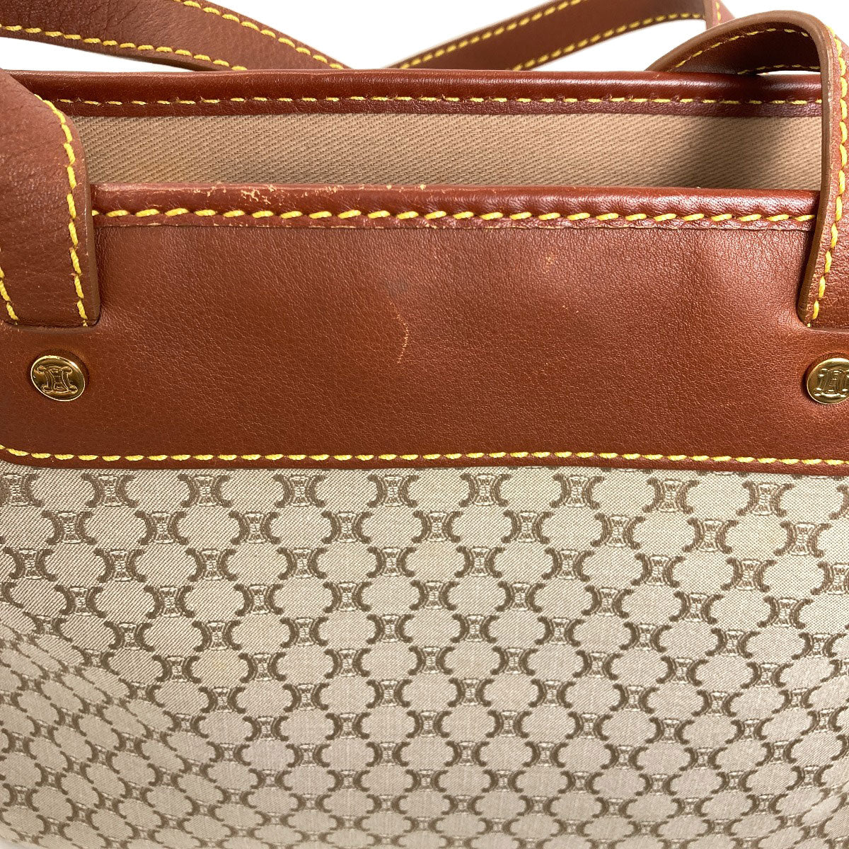 CELINE Macadam pattern Handbag Canvas Ladies [Used]