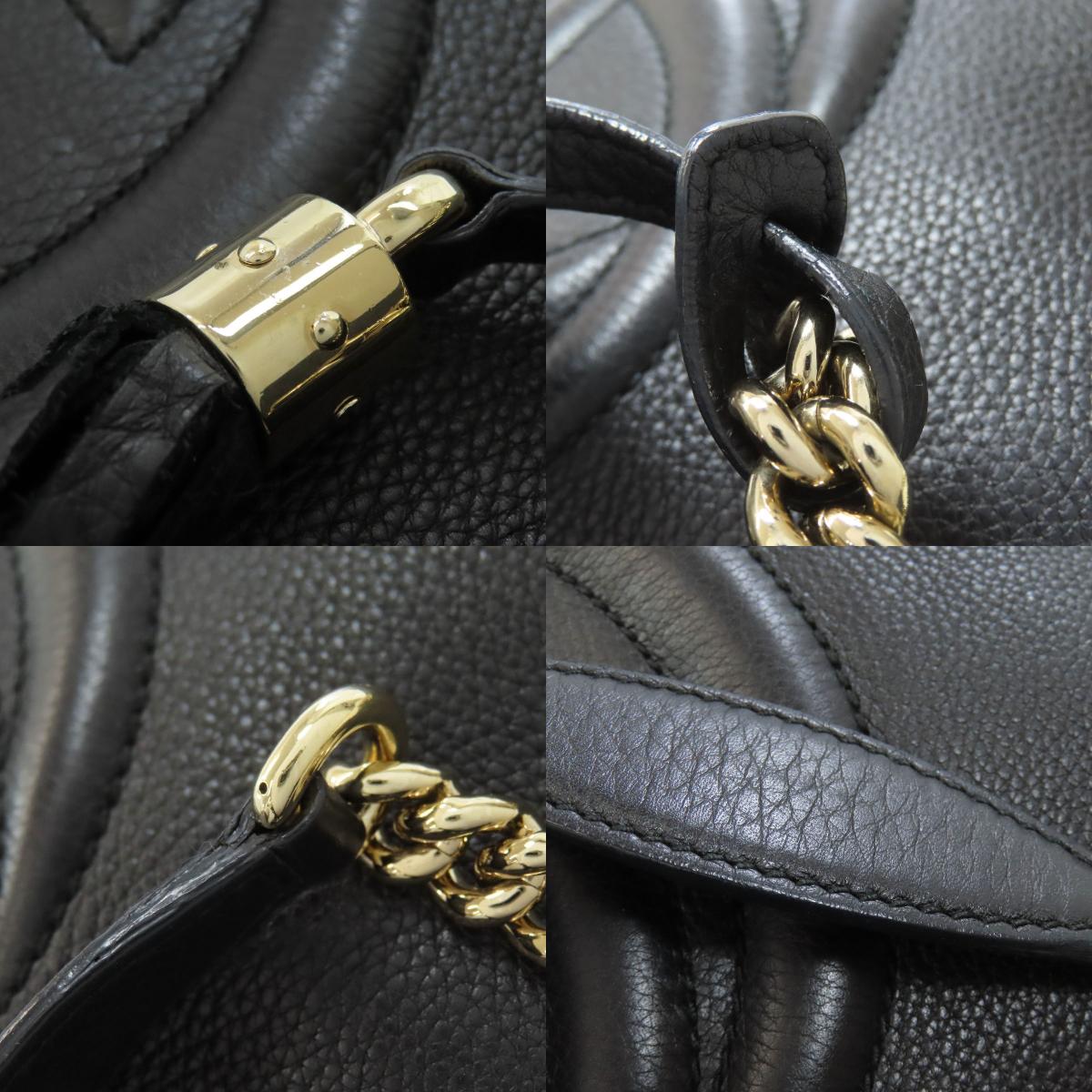 GUCCI 308982 Soho Interlocking G Tote Bag Leather Ladies [Used]