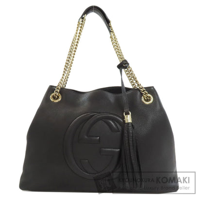 GUCCI 308982 Soho Interlocking G Tote Bag Leather Ladies [Used]