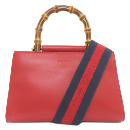 GUCCI 470271 Bamboo Nim Fair 2WAY Handbag Calf Ladies [Used]