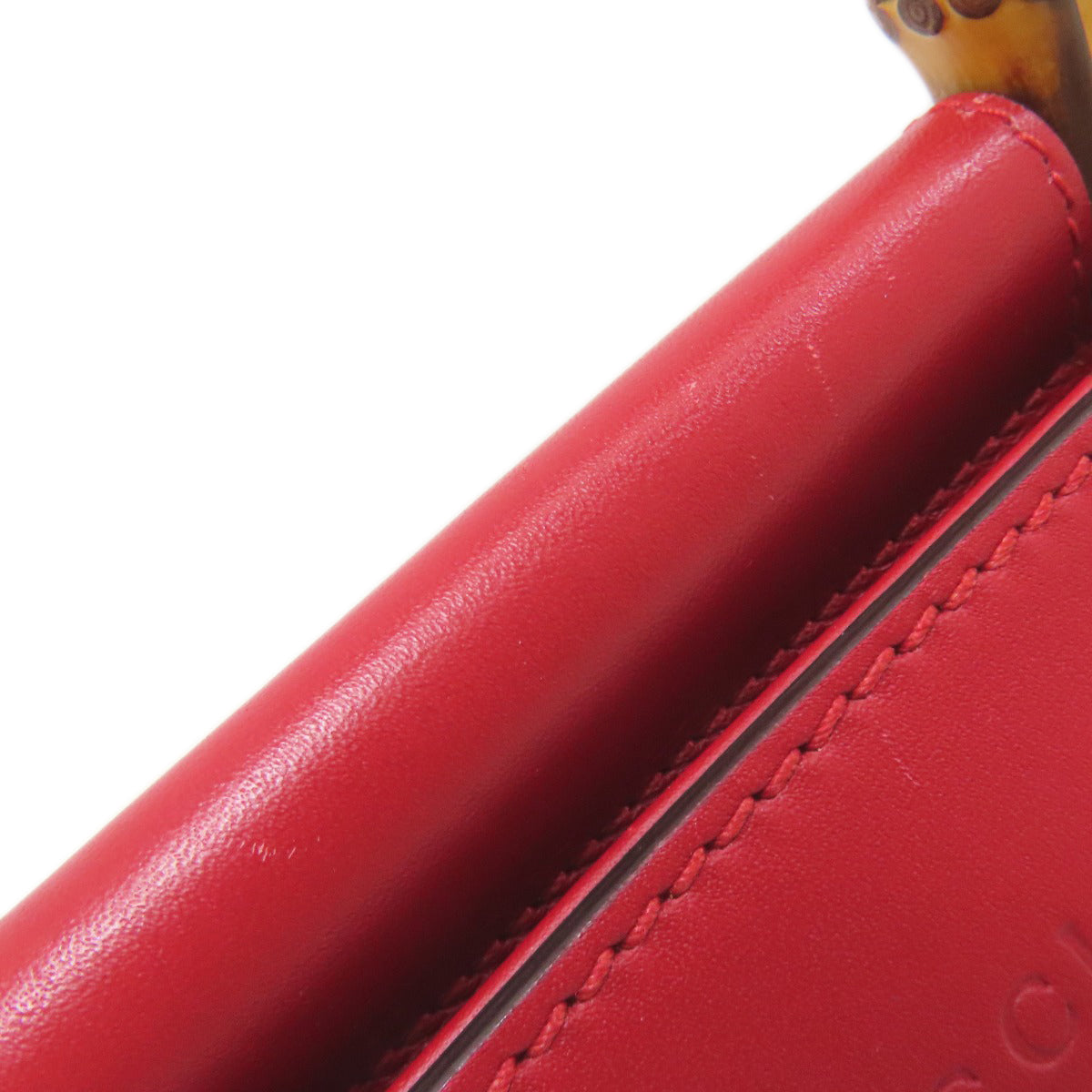 GUCCI 470271 Bamboo Nim Fair 2WAY Handbag Calf Ladies [Used]
