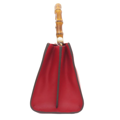 GUCCI 470271 Bamboo Nim Fair 2WAY Handbag Calf Ladies [Used]