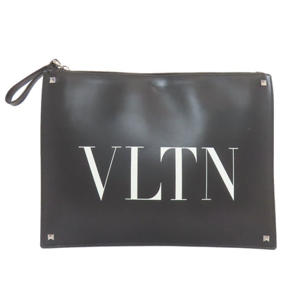 VALENTINO VLTN logo Clutch bag Calf Ladies [Used]