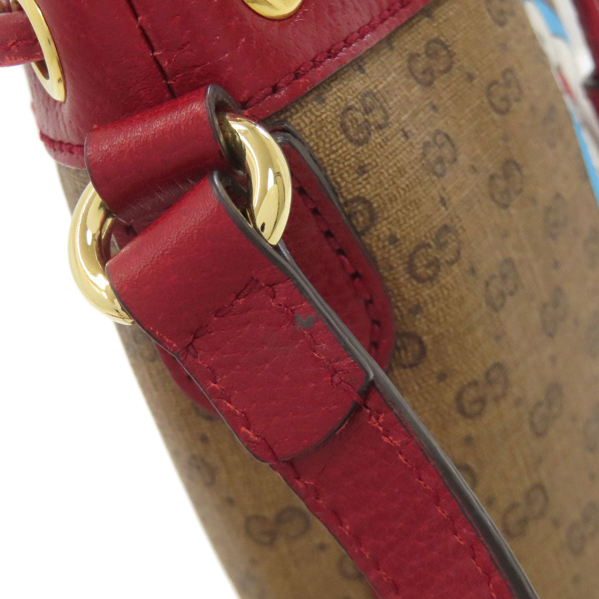 GUCCI 647801 Drawstring Shoulder Doraemon Collaboration Shoulder strap PVC LeatherLadies [Used]