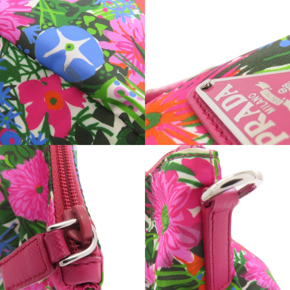 PRADA Logo Hardware Flower 2WAY Tote Bag Nylon Ladies [Used]