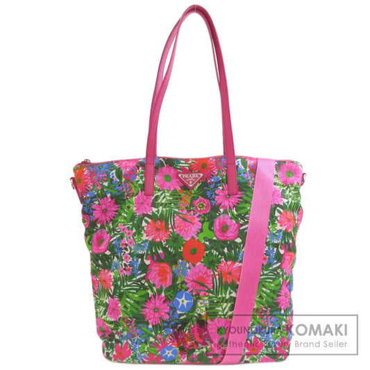 PRADA Logo Hardware Flower 2WAY Tote Bag Nylon Ladies [Used]