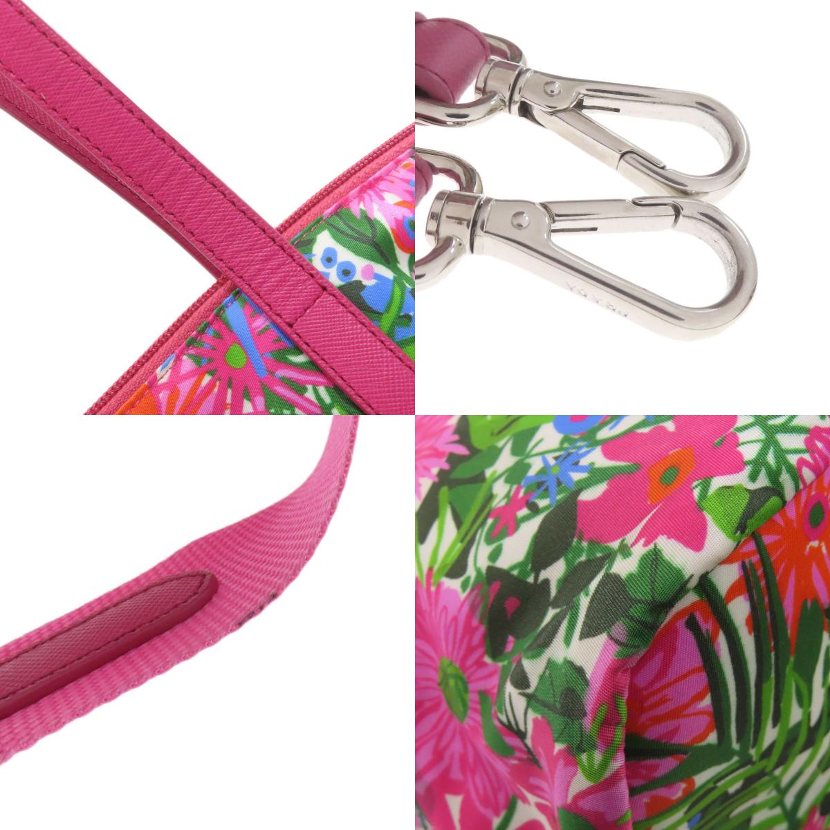 PRADA Logo Hardware Flower 2WAY Tote Bag Nylon Ladies [Used]