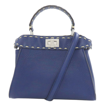 FENDI Peekaboo Mini Selleria 2WAY Handbag Calf Ladies [Used]