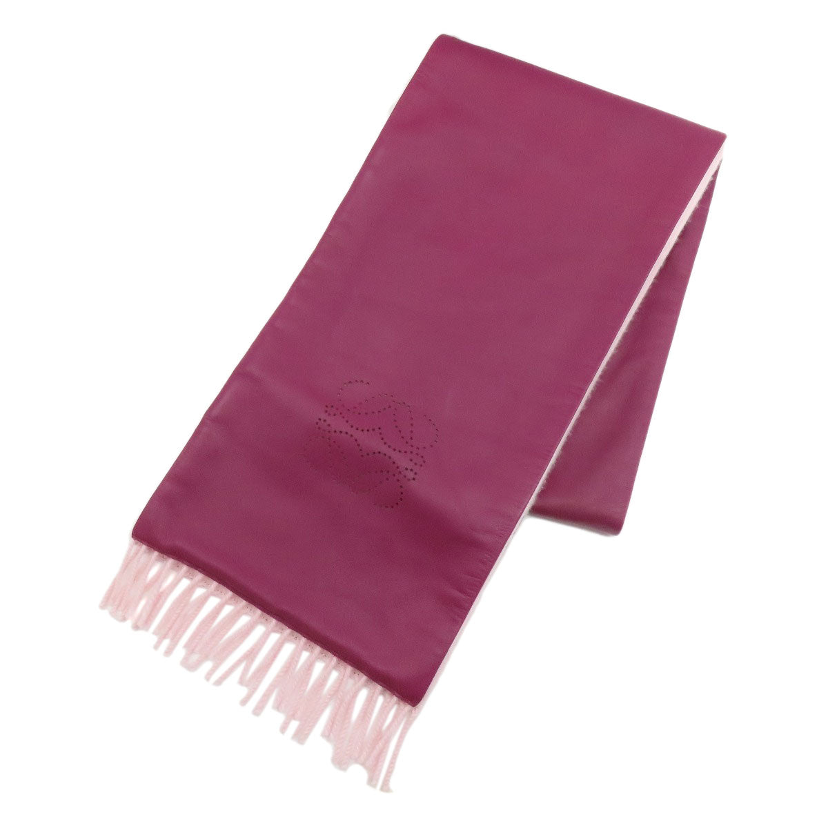 LOEWE anagram Scarf Lambskin CashmereLadies [Used]