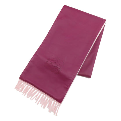 LOEWE anagram Scarf Lambskin CashmereLadies [Used]