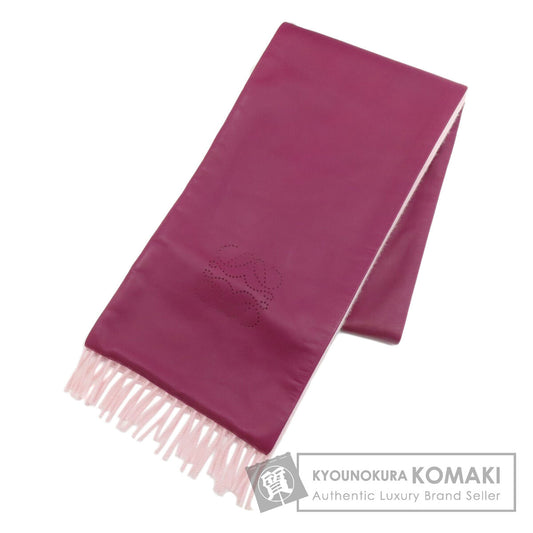LOEWE anagram Scarf Lambskin CashmereLadies [Used]