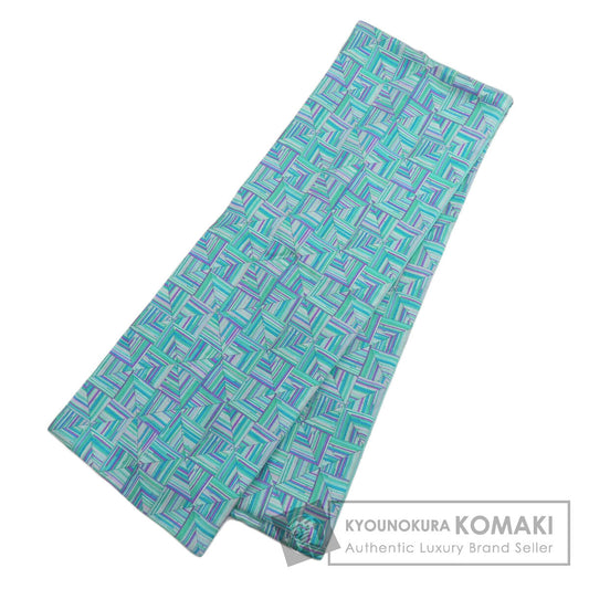 HERMES Geometric pattern Scarf Silk Ladies [Used]