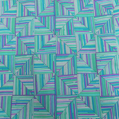 HERMES Geometric pattern Scarf Silk Ladies [Used]