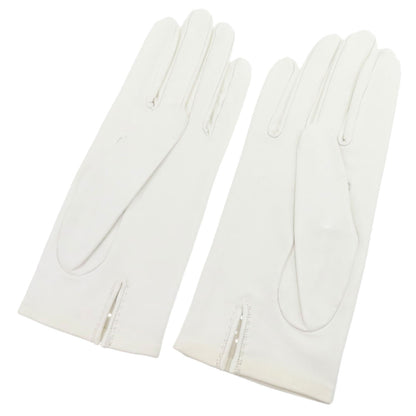 HERMES H logo leather gloves Glove Sheepskin Ladies [Used]