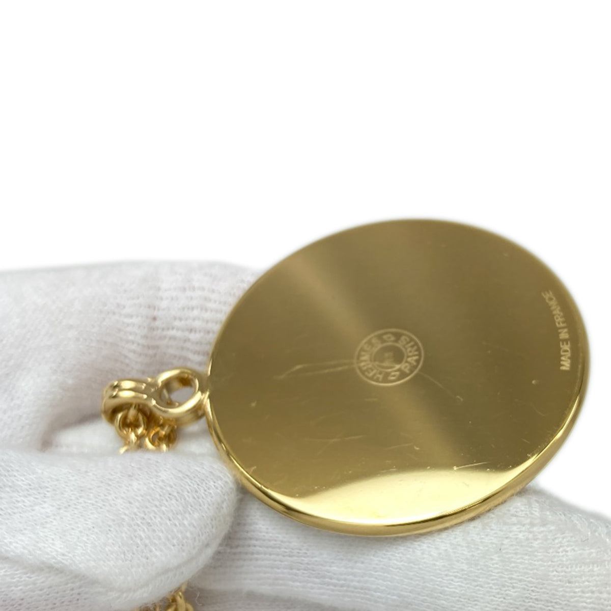 HERMES Medail Necklace Metal Ladies [Used]